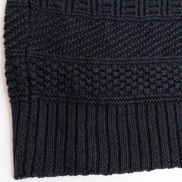 Polo Ralph Lauren Black Textured Knit Crewneck Sweater Linen Cotton Silk Unisex - Picture 8 of 13